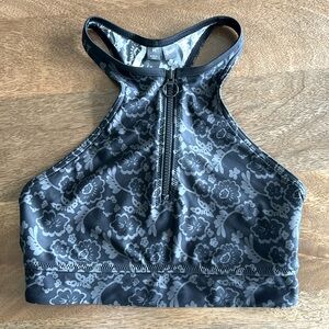 Stella McCartney Adidas Black and Gray Women’s Floral Bikini/Sports Bra Size Med